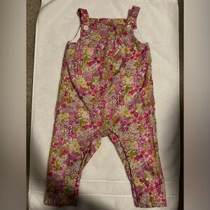 Baby Jacadi Floral Pink and Green Overalls- 18M- new with tags!